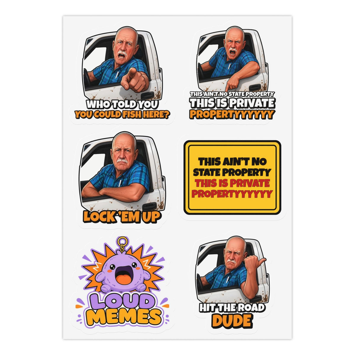 Who Told You You Could Fish Here? Sticker Pack