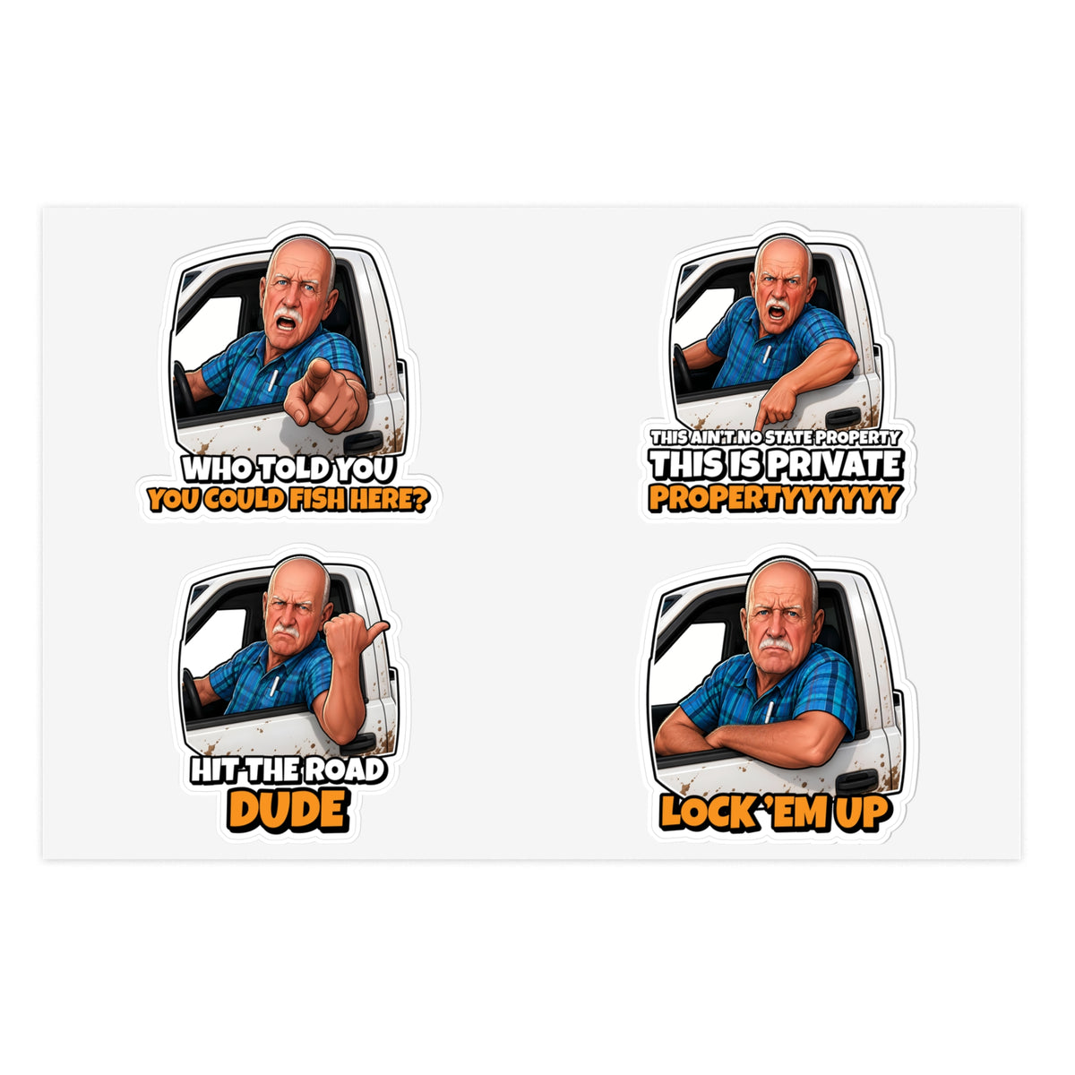 Who Told You You Could Fish Here? Sticker Pack