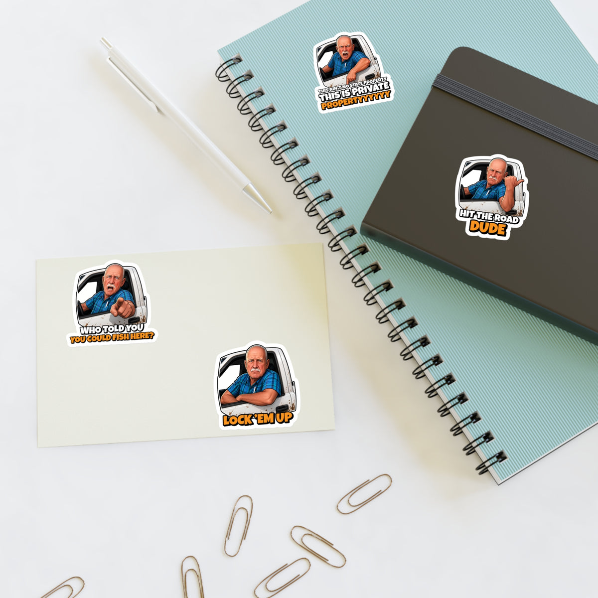 Who Told You You Could Fish Here? Sticker Pack